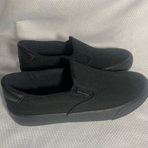 NEW Lugz Black Slip-On Canvas Sneakers